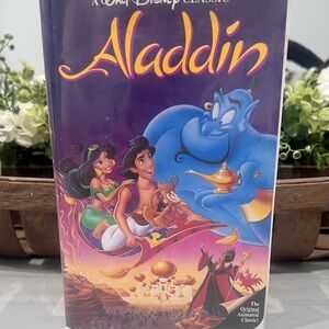 Disney VHS Lot of 4 Black Diamond Classics Aladdin, Dumbo, Beauty& the Beast